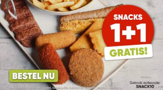 1+1 gratis op snacks bij Kwalitaria