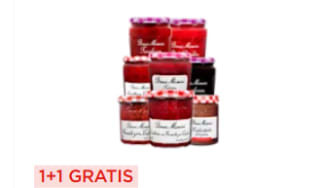Alle Bonne Maman Jam, pindapasta of hazelnootpasta 1+1 gratis bij de Plus