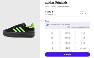 Zapatillas de Mujer adidas Originals GAZELLE BOLD por 45€