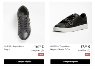 Ropa de la marca Guess desde solo 2,99€ ofertaza