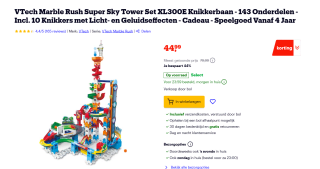 VTech Marble Rush knikkerbaan Super Sky Tower voor €44,99 bij Bol