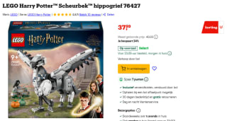 LEGO Harry Potter™ Scheurbek™ hippogrief voor €37,99 bij Bol