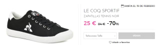 Zapatillas Casual Le Coq Sportif Tennis Noir por 25€