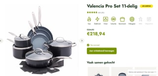 GreenPan Valencia Pro Harde Geanodiseerde Keramisch Antiaanbaklaag 11-delige pannenset voor €218,94 bij Greenpan