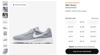 Nike Tanjun damesschoenen maat 36 t/m 44,5 voor €37,47 bij Nike