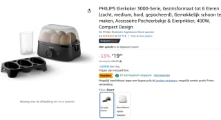 Philips 3000 series HD9137/90 - Eierkoker voor €14,99 bij Amazon