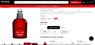 Eau de Toilette Cacharel Amor Amor 30ml à 13,93€