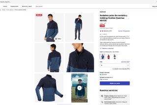 Sudadera polar de montaña y trekking Hombre Quechua MH500 por 14,99€