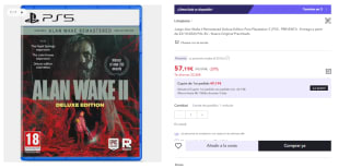 Juego Alan Wake 2 Deluxe Edition PS5 por 45.19€