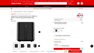 Xiaomi Smart Air Fryer 6.5L por 54,59€