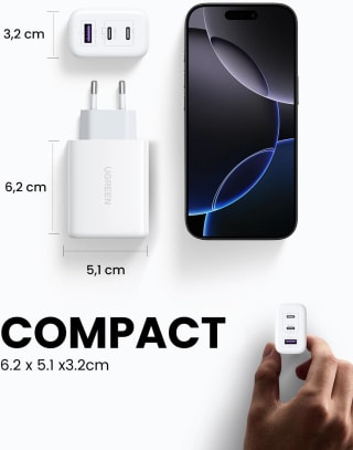 UGREEN USB C oplader 65W witte oplader voor €20,39 bij Amazon