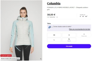 Chaqueta para Mujer Columbia POWDER LITE HYBRID HOODED por 38€