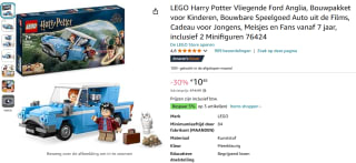 LEGO Harry Potter Vliegende Ford Anglia voor €10,48 bij Amazon
