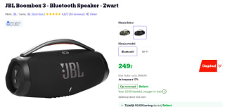 JBL Boombox 3 - Bluetooth Speaker - voor €229 bij Bol.com