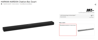 Harman Kardon Citation Bar Zwart voor €397 bij de Mediamarkt