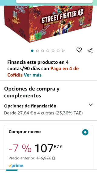 Street Fighter 6 Xbox por 107,67€.