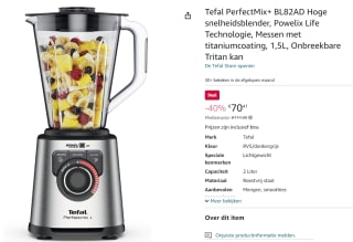 Tefal Perfectmix+ high speed blender voor €70,41 bij Amazon NL