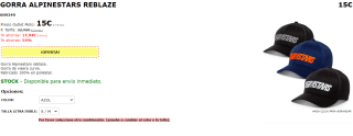 Gorra Alpinestars reblaze. por 15€