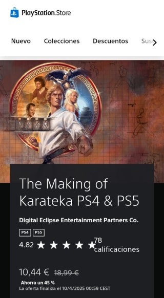 The Making of Karateka PS4 & Ps5 por 10,44€.
