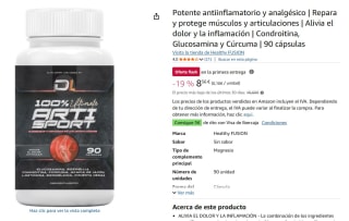 Potente antiinflamatorio y analgésico 90 capsulas por 8,56€