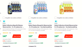 Tot 75% korting op diverse Robijn artikelen