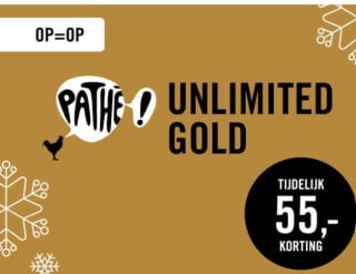 4 maanden Pathé Unlimited Gold voor €63 + 500 ING punten