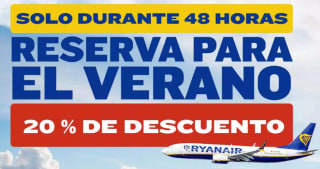 20% Descuento en tus reservas de vuelos para verano