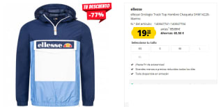 Chaqueta de Hombre ellesse Orologio Track por 19.5€