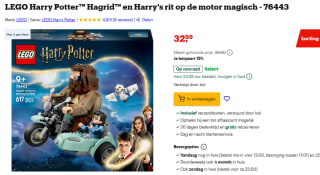 LEGO Harry Potter Hagrid en Harry's rit op de motor voor €32,99 bij Bol