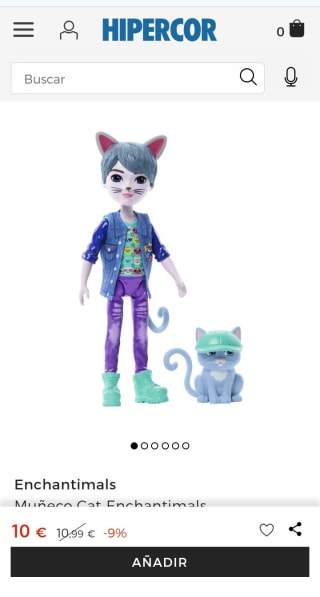 Enchantimals Muñeco Cat por 10€.