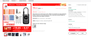 Mini Compresor de aire inalámbrico a solo 13,51€