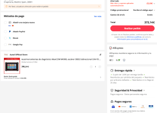Escaner OBD2 Autel MaxiCOM MK900 por solo 373,14€