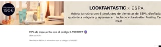 Descuento de -25% y regalo en lookfantastic