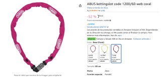 ABUS candado de cadena 1200 Web 60cm por 7,24€