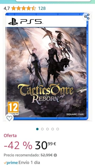 Tactics Ogre Reborn PS5 por 30,99€.