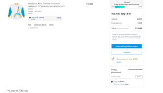 Código 20% Descuento extra Moda en Shopdisney