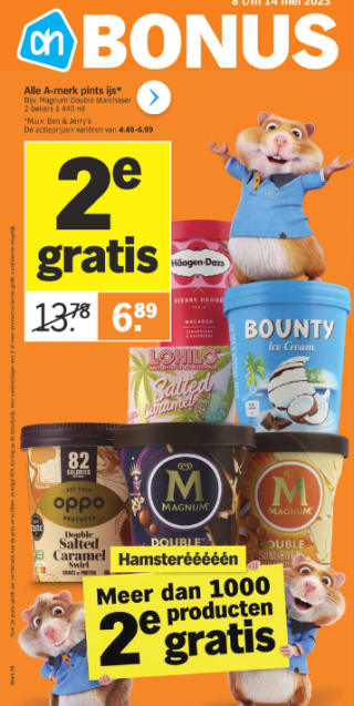 Albert Heijn Hamsterweken veel producten de 2e gratis