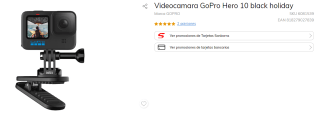 GoPro Hero 10 Black Holiday por $4,999 en Sanborns