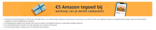 €5 Amazon tegoed bij eerste aankoop van een Amazon cadeaubon