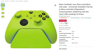Razer Quick Charger voor Xbox Controller voor €16,14 met Amazon Prime