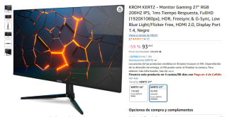 KROM KERTZ Monitor Gaming 27" RGB 200HZ IPS, 1ms Tiempo Respuesta por 93,40€