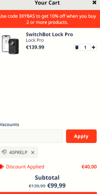 SwitchBot Lock Pro voor €99,99 dmv code bij SwitchBot