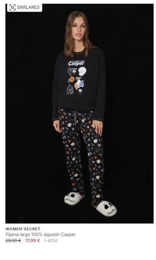 Recopilación Sección especial Halloween desde Womens secret en Oferta