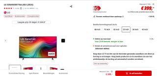LG 55NANO81T6A - 55 inch - 4K Nanocell - 2024 voor €399 bij de Mediamarkt