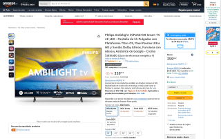 TV Philips Ambilight 55PUS8109 55 pulgadas 4K LED por 359€