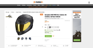 Casco SCORPION EXO-1400 Evo CARBON Air ECE22.06 por 277€