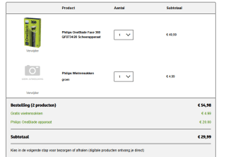 Philips OneBlade 360 Face - QP2724/23 met gratis Philips Wielrensokken voor €19,99 bij Kruidvat