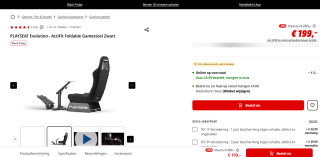 PLAYSEAT Evolution - ActiFit Foldable Gamestoel Zwart voor €199 bij de mediamarkt