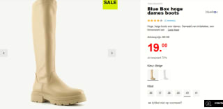 Blue Box hoge dames boots voor €19 bij Scapino
