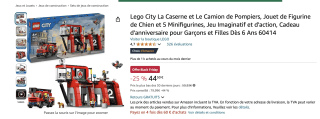 Lego City Brandweerkazerne en brandweerauto 60414 voor €44,50